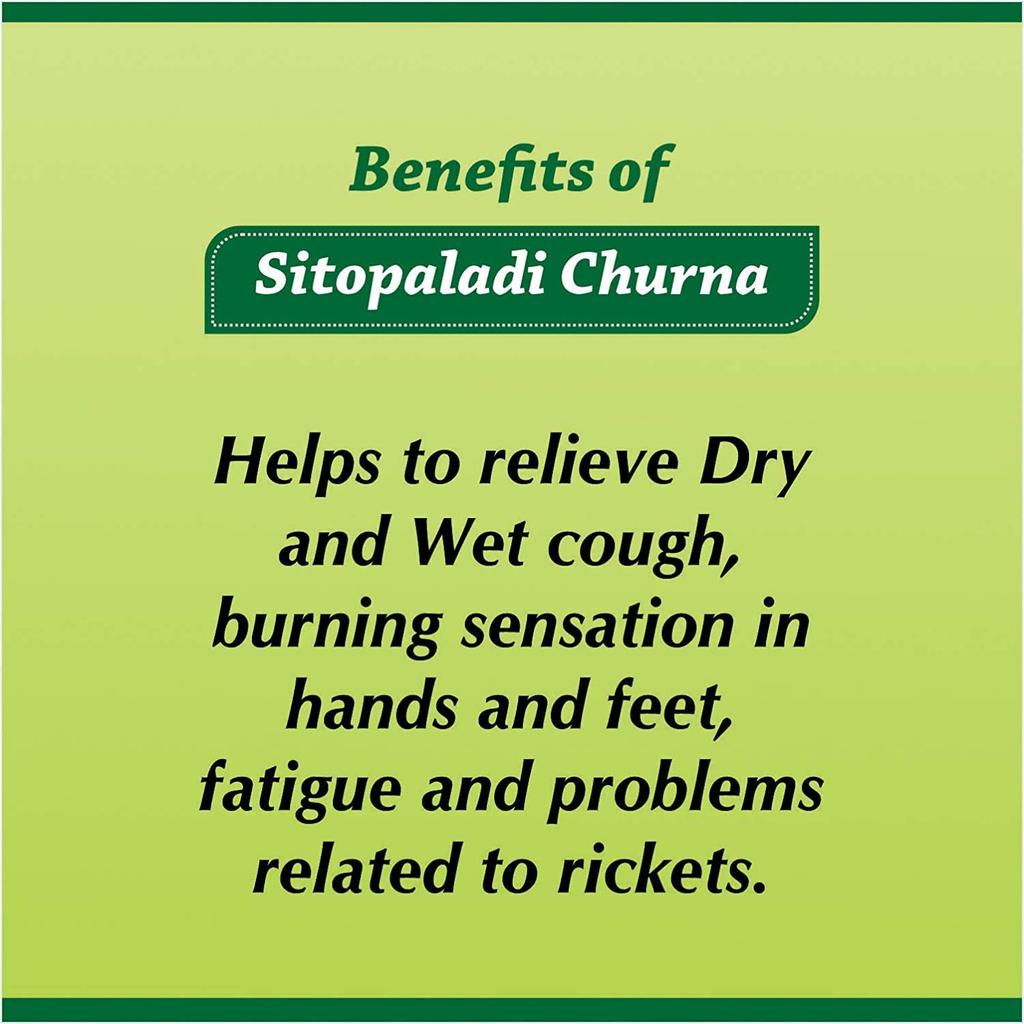 Baidyanath Asli Ayurved Sitopaladi Churna 60 Gms X Pack of 2 for Dry Wet Cough Relief and Energy Boost