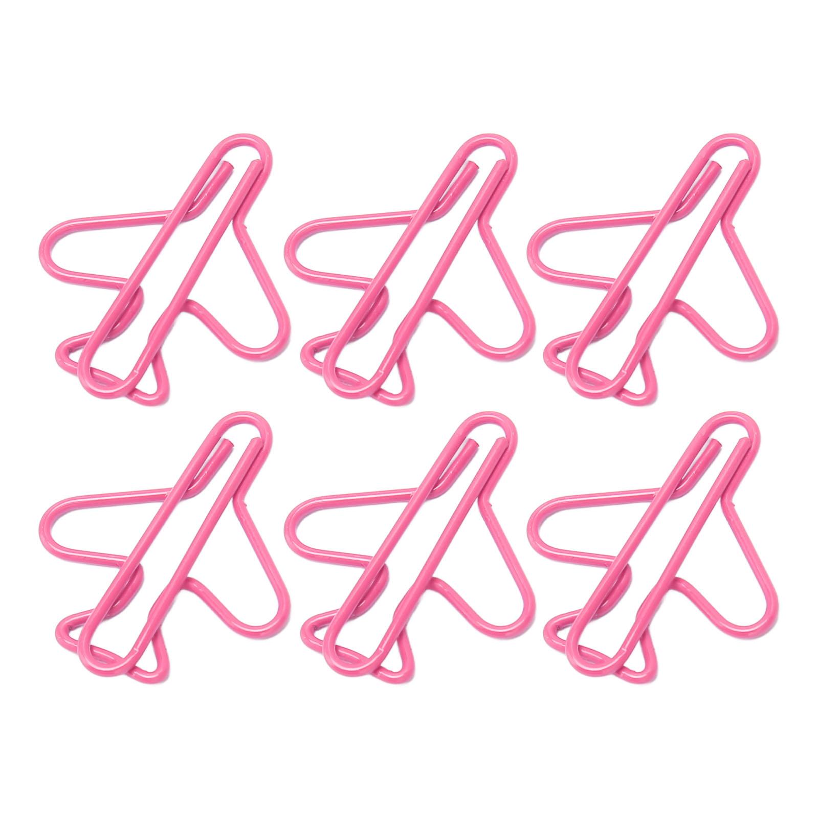 

100pcs Airplane Shaped Paper Clips Rust Prevention Plating Process Cute Paper Clip for Scrapbooking Card Making