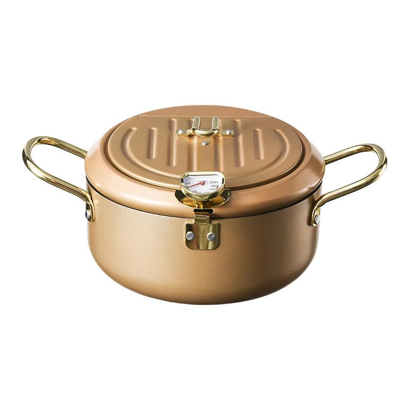 Japanese Tempura Non-Stick Frying Pot with Temperature Control for Gas Stove