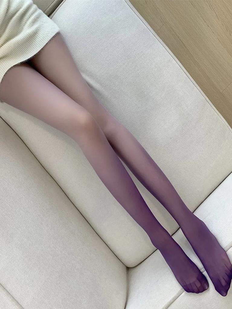 Sexy Gradient Color Pantyhose Women'S Stocking Candy Color Tight Thin Transparent Summer Sale Lolita Stockings Female New