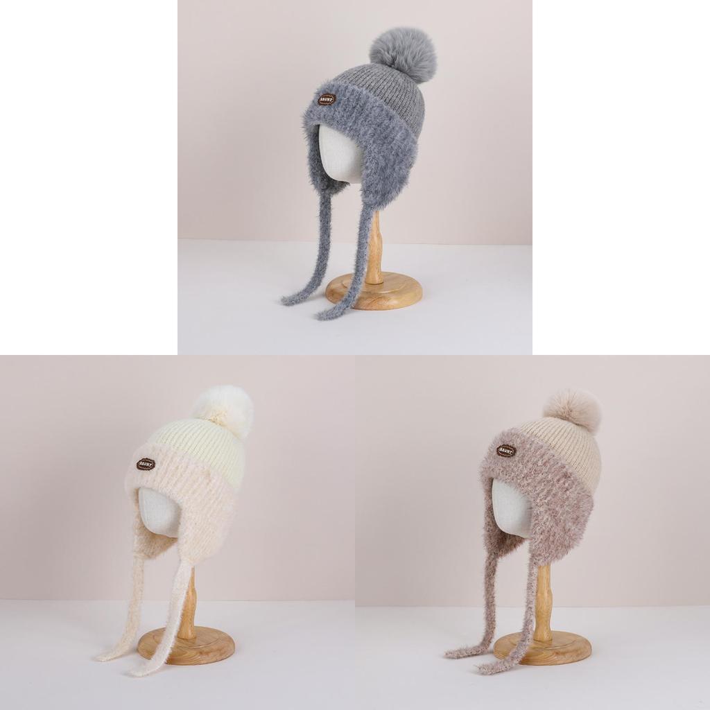 Gestrickte Kindermütze mit Fleecefutter für Wärme und Schutz im Winter im Freien