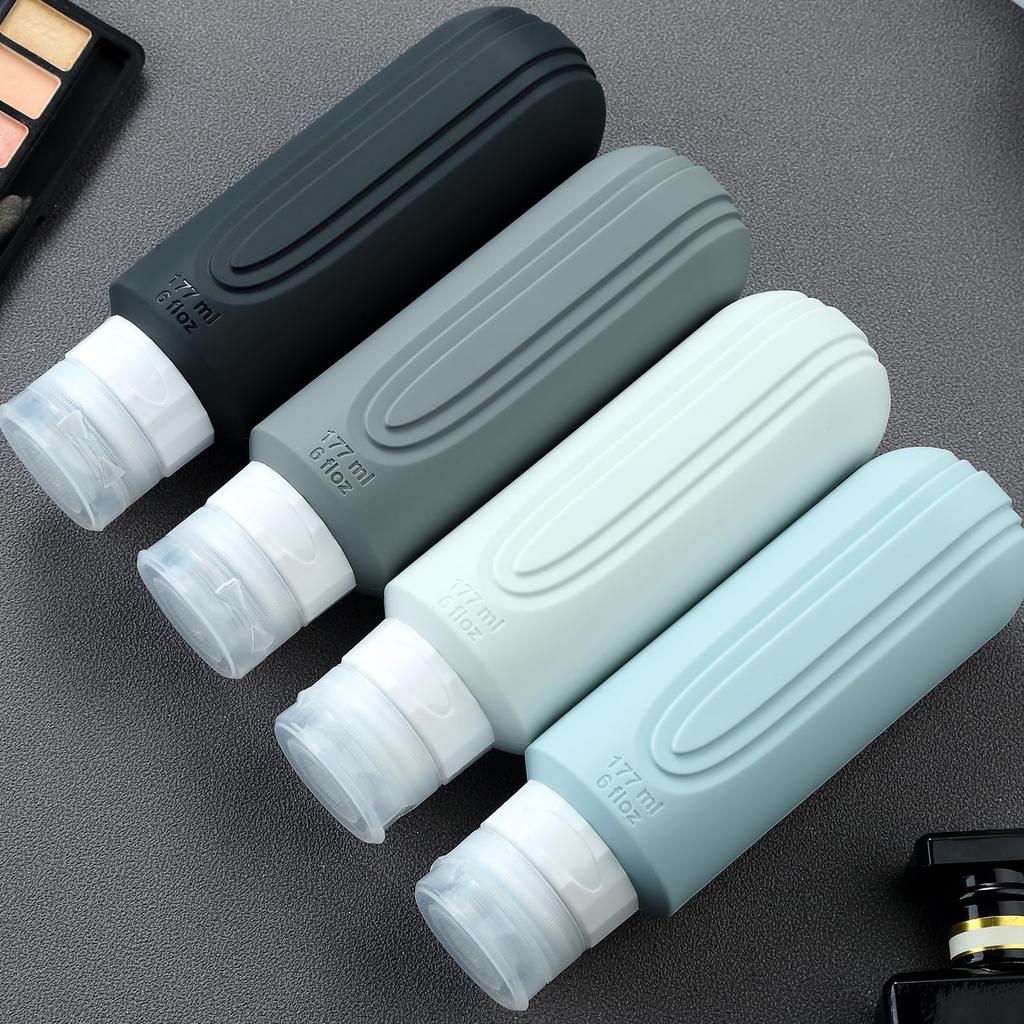 Reiseflasche Toilettenartikel, TSA-zugelassener 3 oz Reisebehälter bisphenolfrei auslaufsicher nachfüllbar flüssiges Silikon quetschbar liu