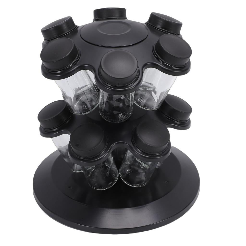 Revolving Countertop Seasoning Bottle Rack Kitchen Rotating Seasoning Jar Rack Condiment Holder Shelf