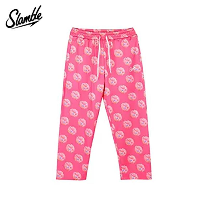 Pantalons de Pyjama Slamble Imprimé Entièrement Coupe Ample Personnalité Basket-ball