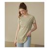 Sommer Modisch Einfarbig Rundhals Damen Slim Fit Lauf-T-Shirt Yoga Lang Geschnitten Hüftbedeckendes Workout-Top