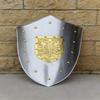 Medieval Knight Shield Steel Crusader Heater Shield with Brass Eagle 60.96 cm Halloween Christmas Gift