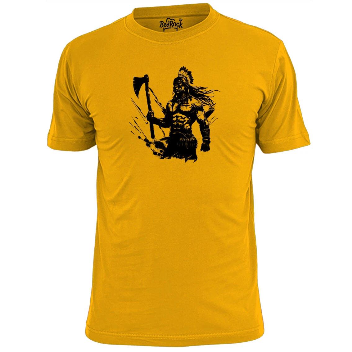 

Mens Native American Warrior Sketch T shirt L