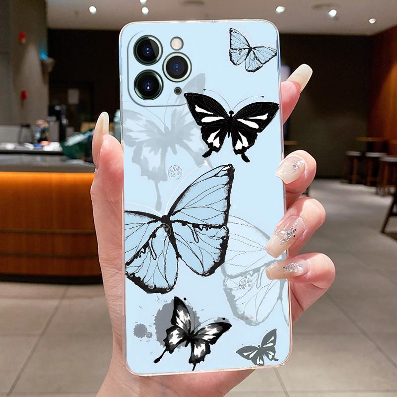

For iPhone 11 11Pro 11ProMax Case Luxury Fashion Butterfly Flower Clear Soft TPU Silicone Cover For iPhone 11 Pro Max Phone Case iPhone 11Pro(5.8)