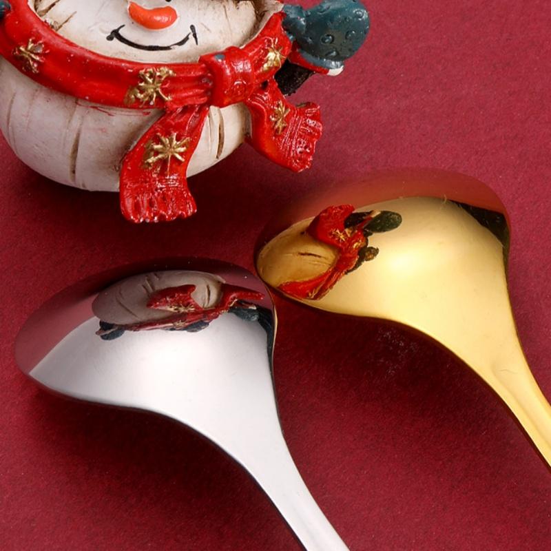 4/6ks Vánoční sada vidliček a lžic Nerezová ocel Kreativní stolní nádobí Dárková sada