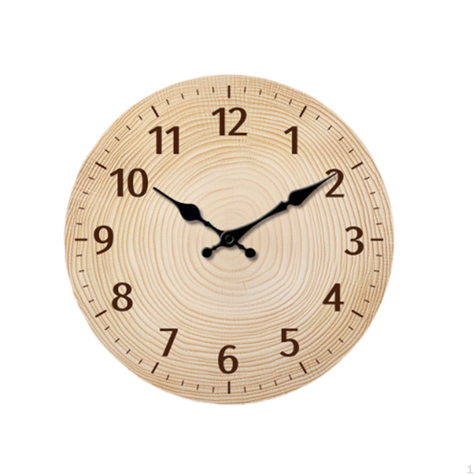 

Современные настенные часы Детская комната Циферблат Стрелки Бесшумные Рустикальный Домашний декор Искусство коричневый