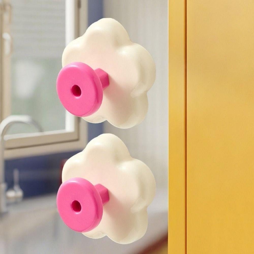 4PCS Wall Mounted Flower Hooks Decorative Key Hangers Practical Suction Cup Hook  Kitchen