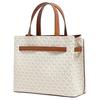 New MICHAEL KORS Emilia Artificial Leather Crossbody Bag, Handbag Large Women's Vanilla White & Acorn Brown 35F0GU5S3B-150