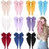 1 Piece of French Satin Large Bow Ribbon Hair Clip with Elegant Style for Dating, Elegant and Romantic Style, Exquisite Wearing