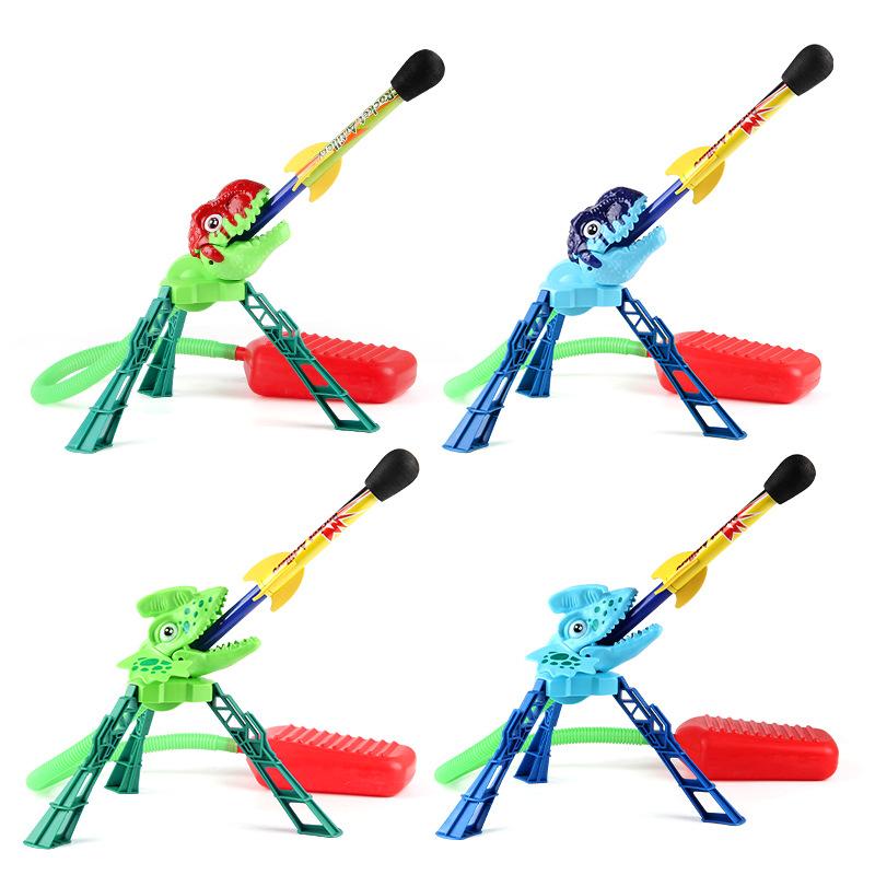 Children'S New Strange Feet On The Skyscraper Rocket Double Launch Flash Flying Skyscraper Casual Sports Toys