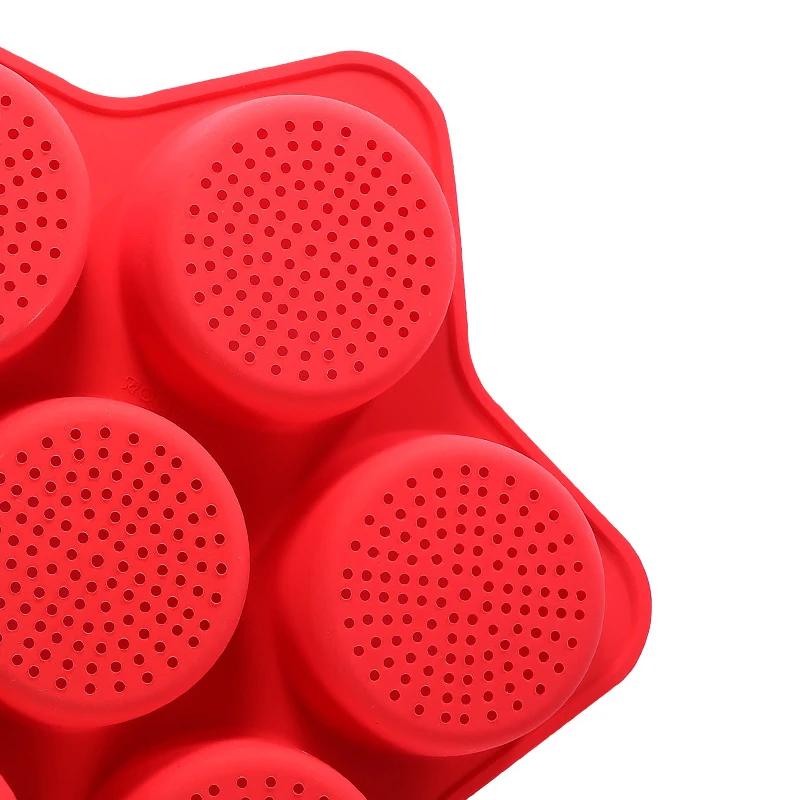 Hamburger Bread Baking Mold Food Grade Silicone Mold High Temperature Resistant Bread Baking Plate Non-stick Cake Bakeware Tool