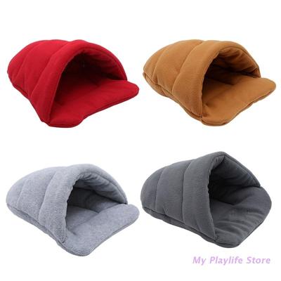 Cama quente para hamster, pelúcia fofa para animais de estimação pequenos, inverno, casa de pele para esquilo, ouriço, chinchila, coelho, coelho