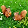  2PCS   Sculptures Resin Garden Animal Statue   Figurine Decor for Outdoor Patio Lawn Yard Ornaments 