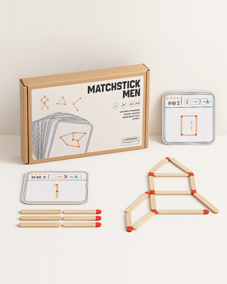 Dětská hračka Matchstick Puzzle Stolní hry Montessori Match Stick Kreativní myšlení Match Logický Trénink Vzdělávací hračka