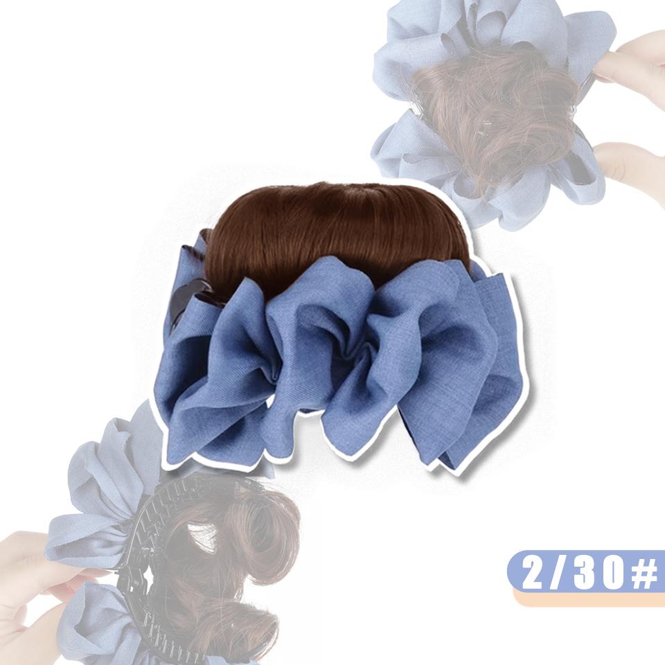 Bun Wig Synthetic Wig Grip Style Straight Doughnut Bun Wig Is Suitable for Novice Ladies and Girls To Wear In Daily Festivals