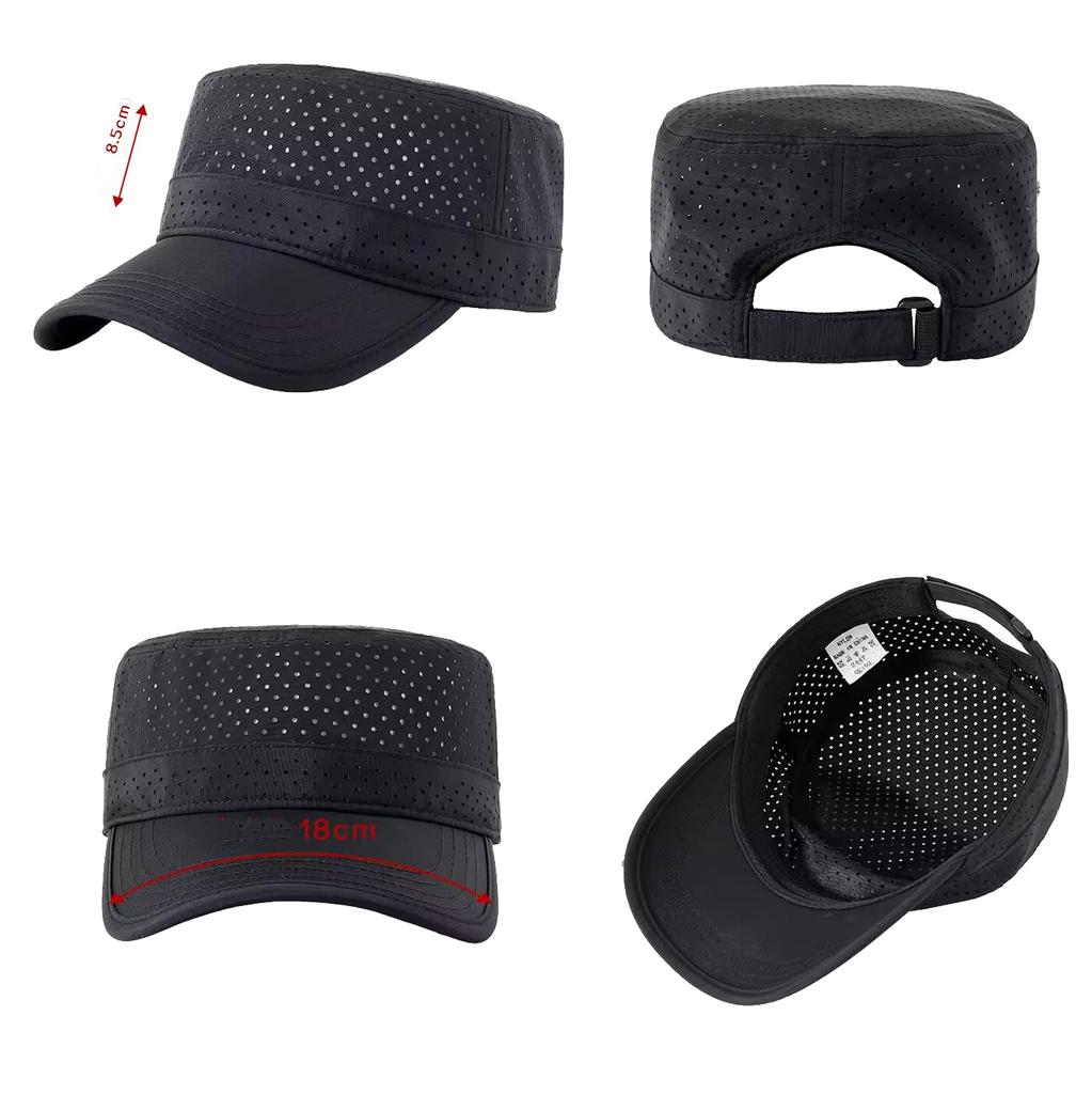 Mesh Cap Mesh Work Cap Casual Military Cap Baseball Cap Outdoor Fishing Golf Breathable Lightweight Hat [LOJAX] Men's Quick-Drying (Navy Blue)