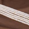 1String, White Natural Freshwater Pearls, Handmade Rondelle Pearl Beads for Jewelry Making DIY Necklaces, Bracelets Crafts (Beads 5-6mm, Length 36cm)