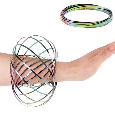 Pulseira mágica de aço inoxidável fluida, anel de ferro deslizante de braço, brinquedo adulto de metal, pode ser compartilhado com amigos para amadurecimento tardio