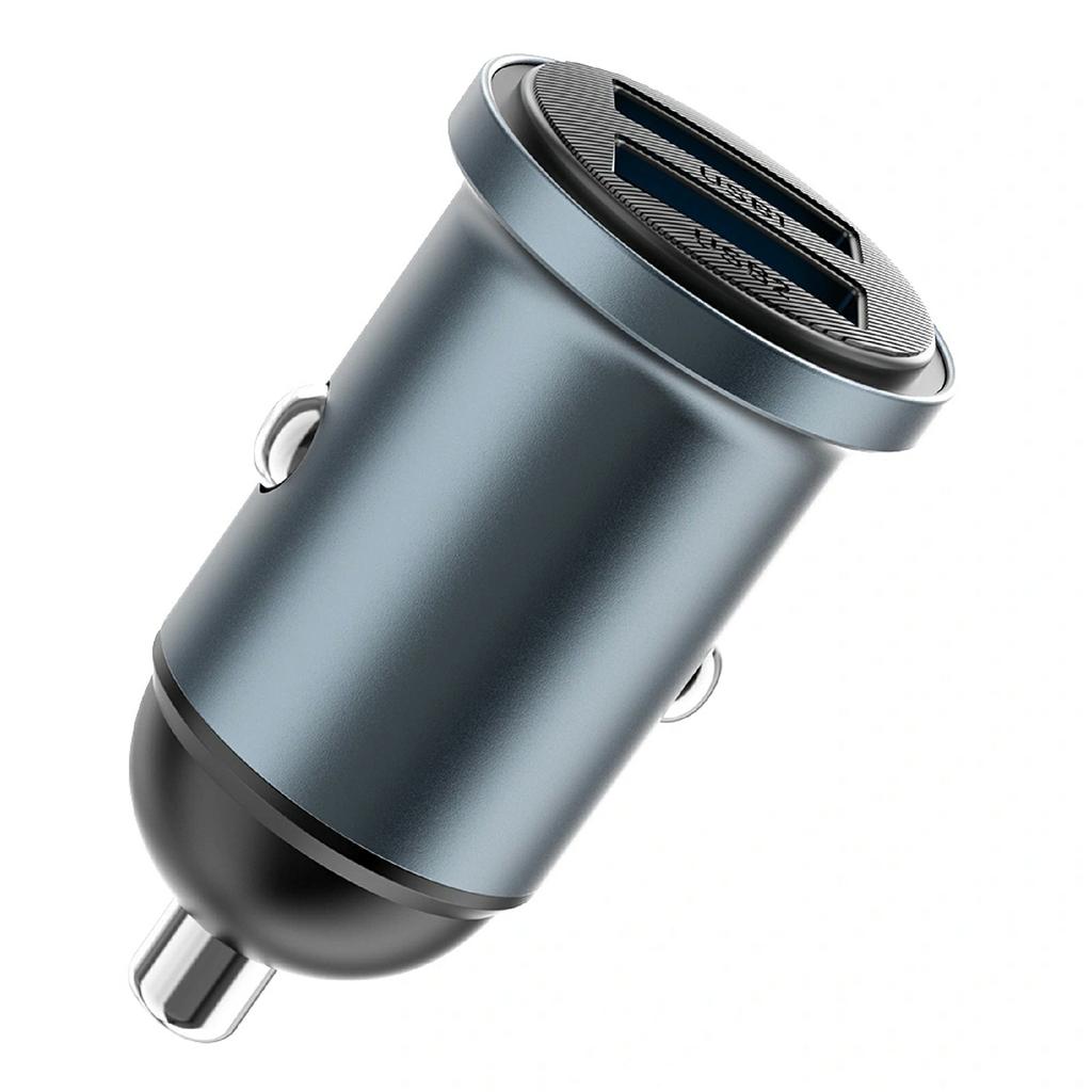 WIWU Wi?CC031 Nano Lite 12W Aluminum Alloy Car Charger Dual USB QC3.0 Fast Charging Adapter