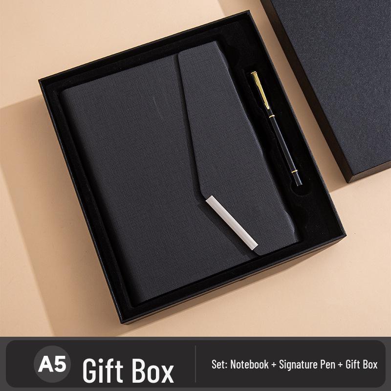 A5 Business Hardcover Notizbuch Geschenkset: Nachfüllbarer dreifach faltbarer Notizblock, Personalisierbares Souvenir.