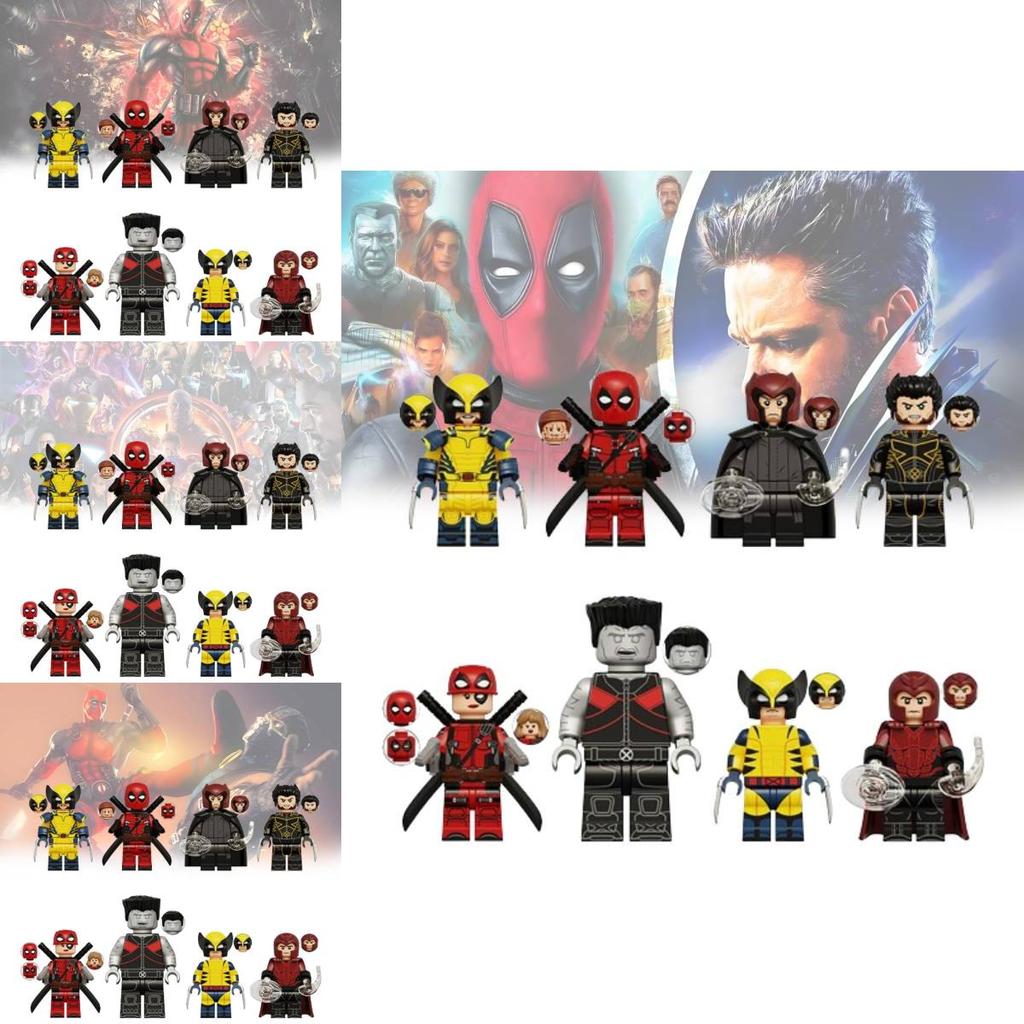 Kt1076 Wolverine Deadpool Magneto Strongman Building Block Figurines For Creative Play And Imaginative Fun