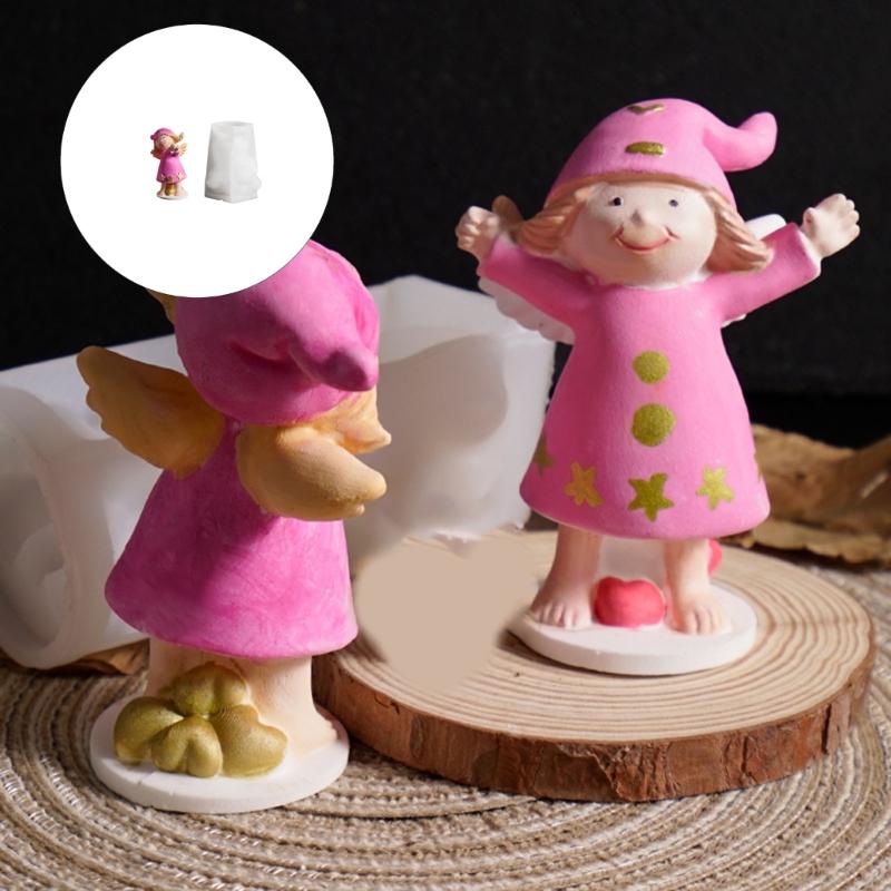Easy to Use Silicone Candle Mould Featuring Detailed Sleep Angel Designs for Craft Projects