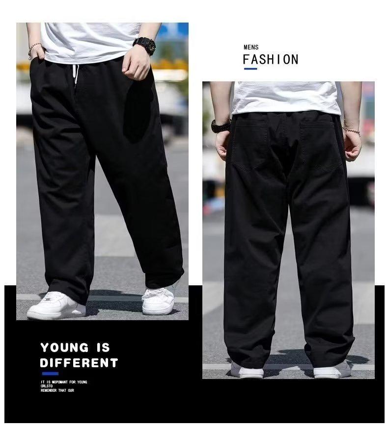 Men's Plus Size Loose Straight Leg Casual Trousers - Extra Large Spring/Summer Wear
