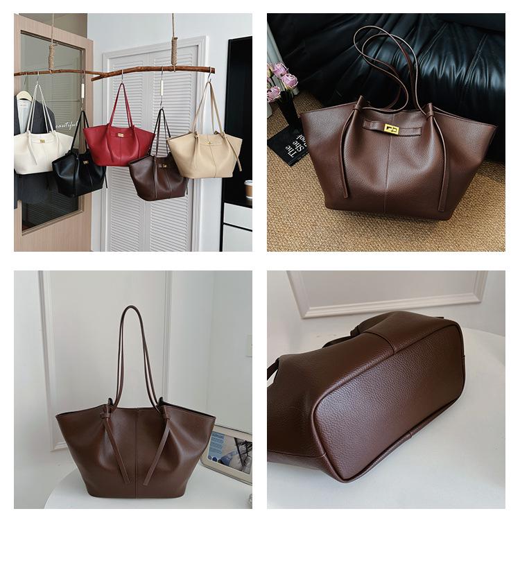 Cross Retro High-End Women's Versatile Tote, European-American Fashion, Large Capacity Shoulder Bag