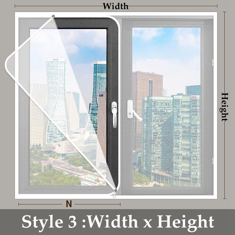 Transparent Window Winter Insulation Film Warm Double Layer Windproof Curtain With Zipper Self-Adhesive Heat Protection Film