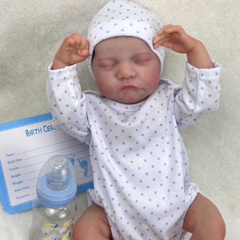 17Inch Reborn Baby Doll Soft Silicone Vinyl Realistic Newborn Toy Gift for Kids