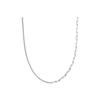 Tirrlirr Tizen Maximized Clip Chain Silver White Necklace Tnssvw14033M