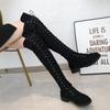 Hot Sale Large Size -3 Size Flat Bottom Over Knee Women's Boots Autumn and Winter New Suede Locomotive Boots