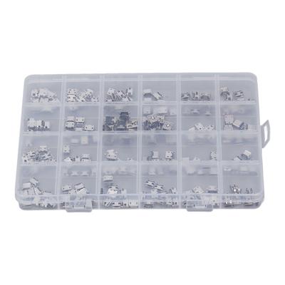 Conjunto de conectores micro USB de 240 peças, soquetes de porta fêmea USB de fileira única de aço inoxidável