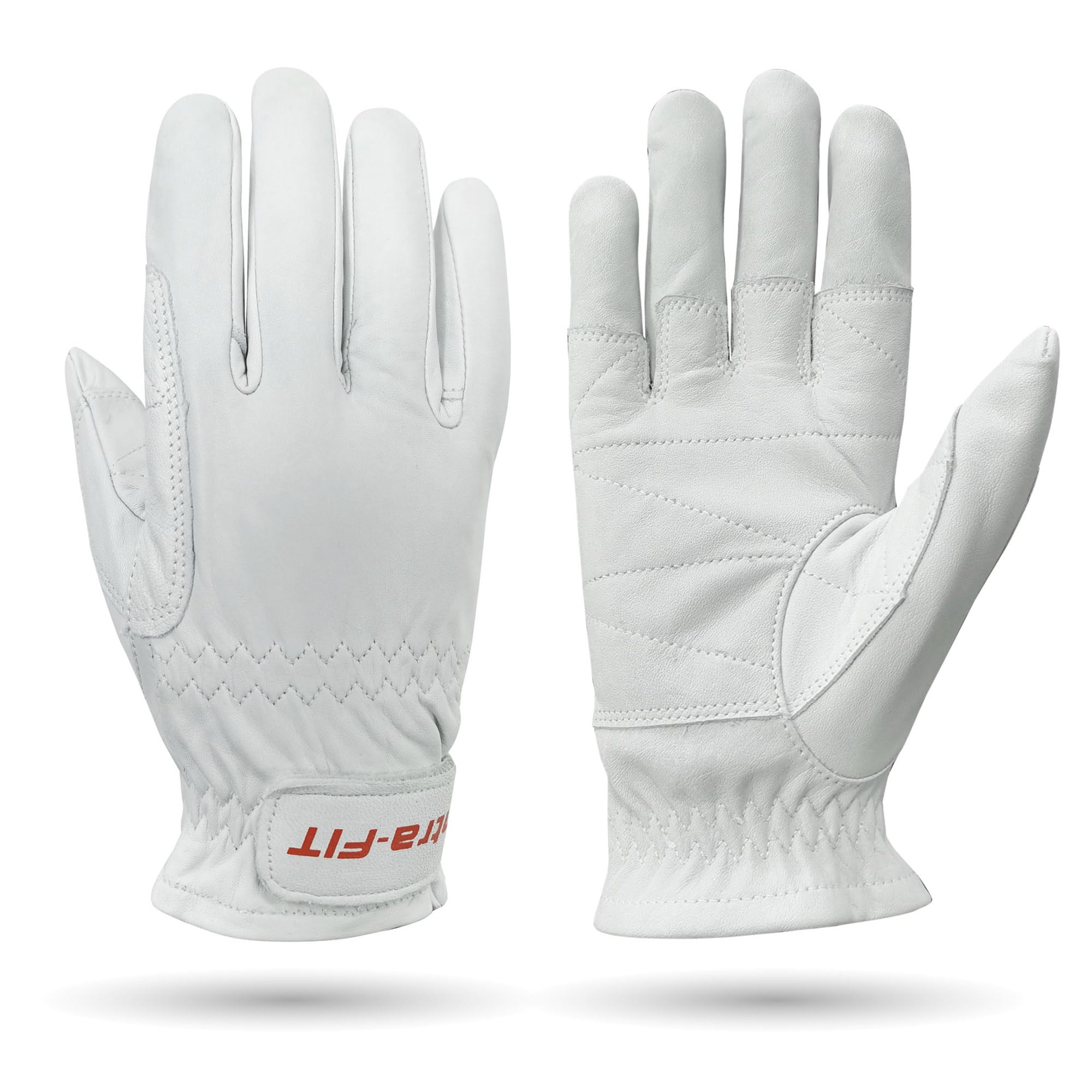 

Premium Cowhide Leather Tight for Police and Competition Rescue Intra-FIT Gloves, Fit, White, Work, Training, Construction, Driving, (1 Pair)