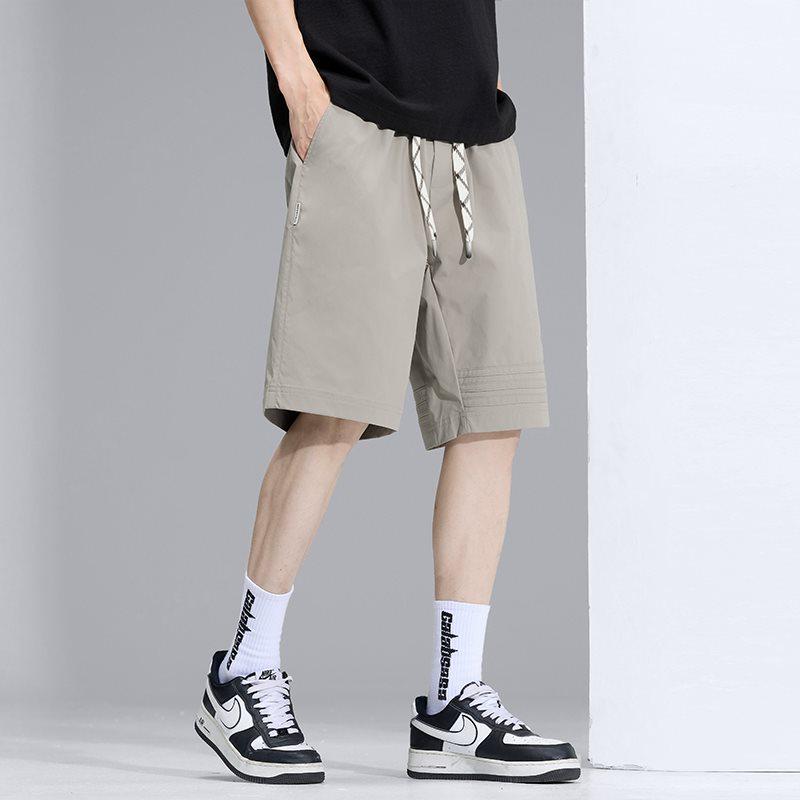 

Men s Loose Fit Ice Silk Cooling Shorts - High Quality, Anti-Wrinkle, Casual Sportswear for Summer 2026 M хакі