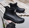 Style and Fashionable Short-cylinder Waterproof Fishing Rain Boots for Men with Thick Soles and Wear-resistant Water Shoes
