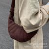Niche Design Fashionable Suede Horn Bag Women's 2025 New Ins Retro Casual Dumpling Bag Messenger Bag