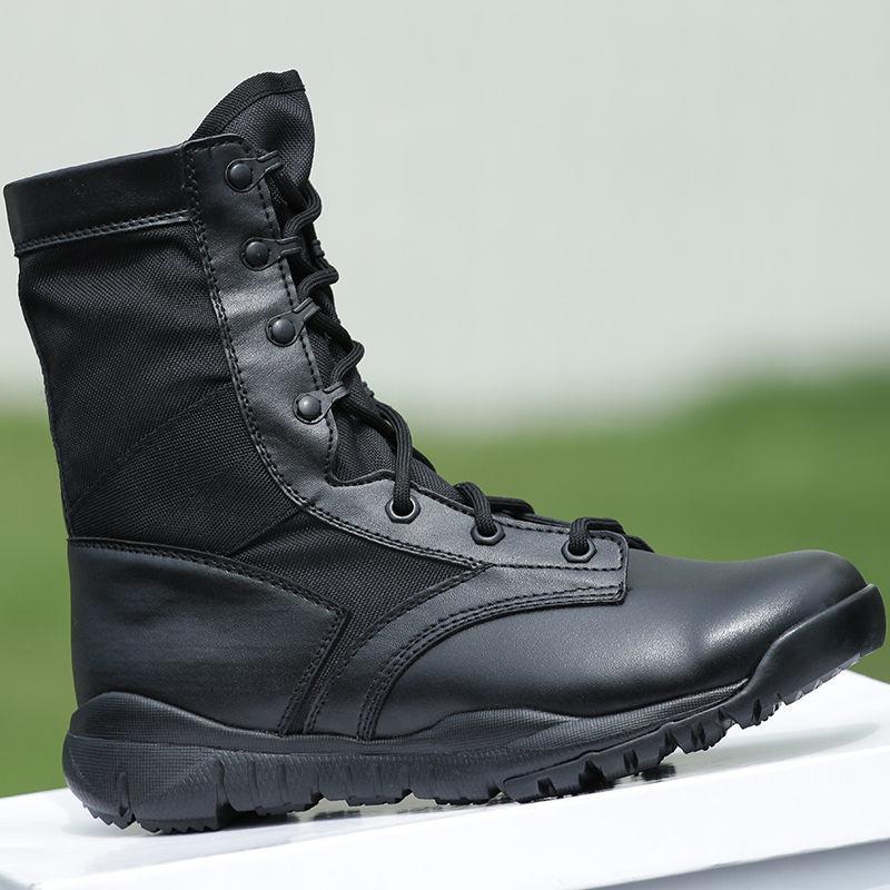 

Boots Men LightweightBlack Breathable Spring Summer Shoesbotas hombre Militares Chaussure Homme 36 чёрный