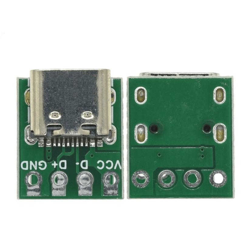 10Pcs/Lot MICRO MINI5P Type-c USB USB2.0 To Dip Female B-type Square Interface Printer Mike PCB Converter Adapter Breakout Board