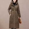 Fashion Winter Long Coat Female Warm Parkas Hooded Casual Thick Middle Age Women Jackets