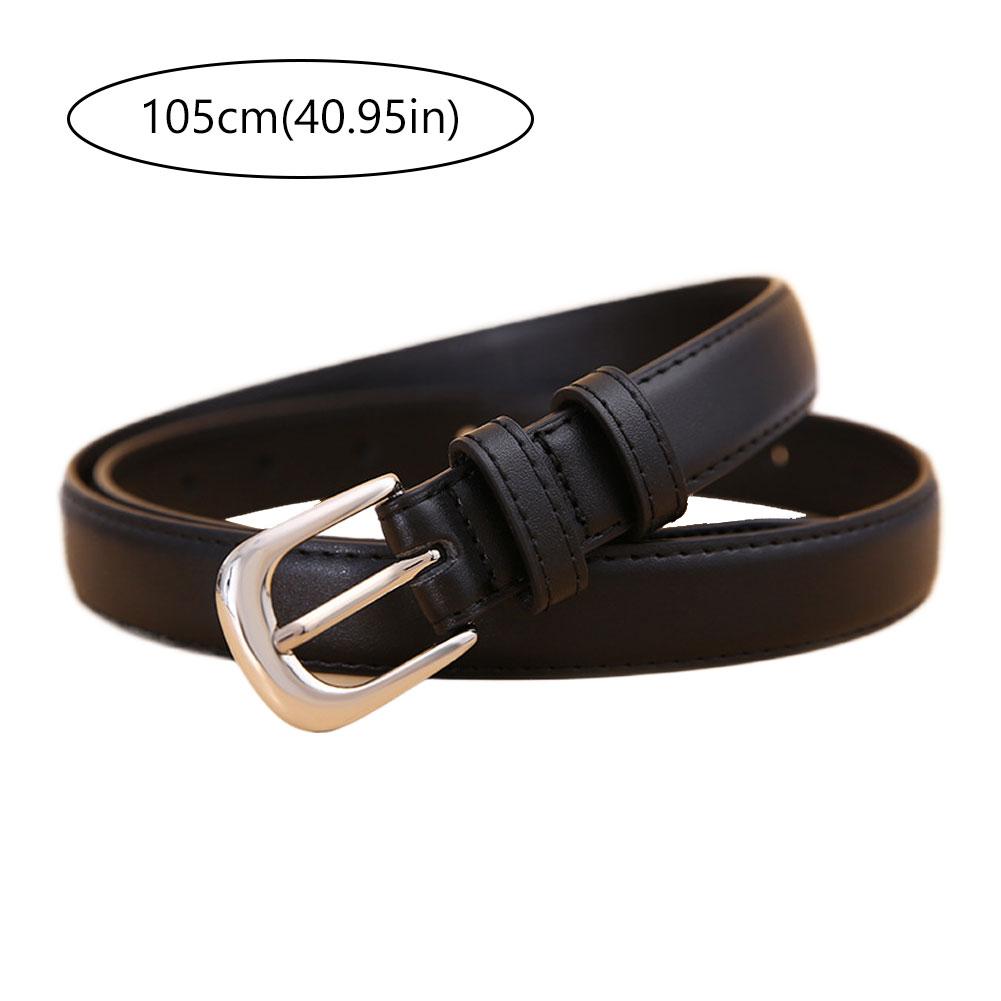 New Fashion Versatile Thin Belt Decorative Suit Waist Jeans Belt Skirt Black With T7L0