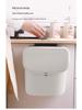 Wall-Mounted Bathroom Trash Can with Lid & Toilet Paper Holder - Compact Sanitary Bin