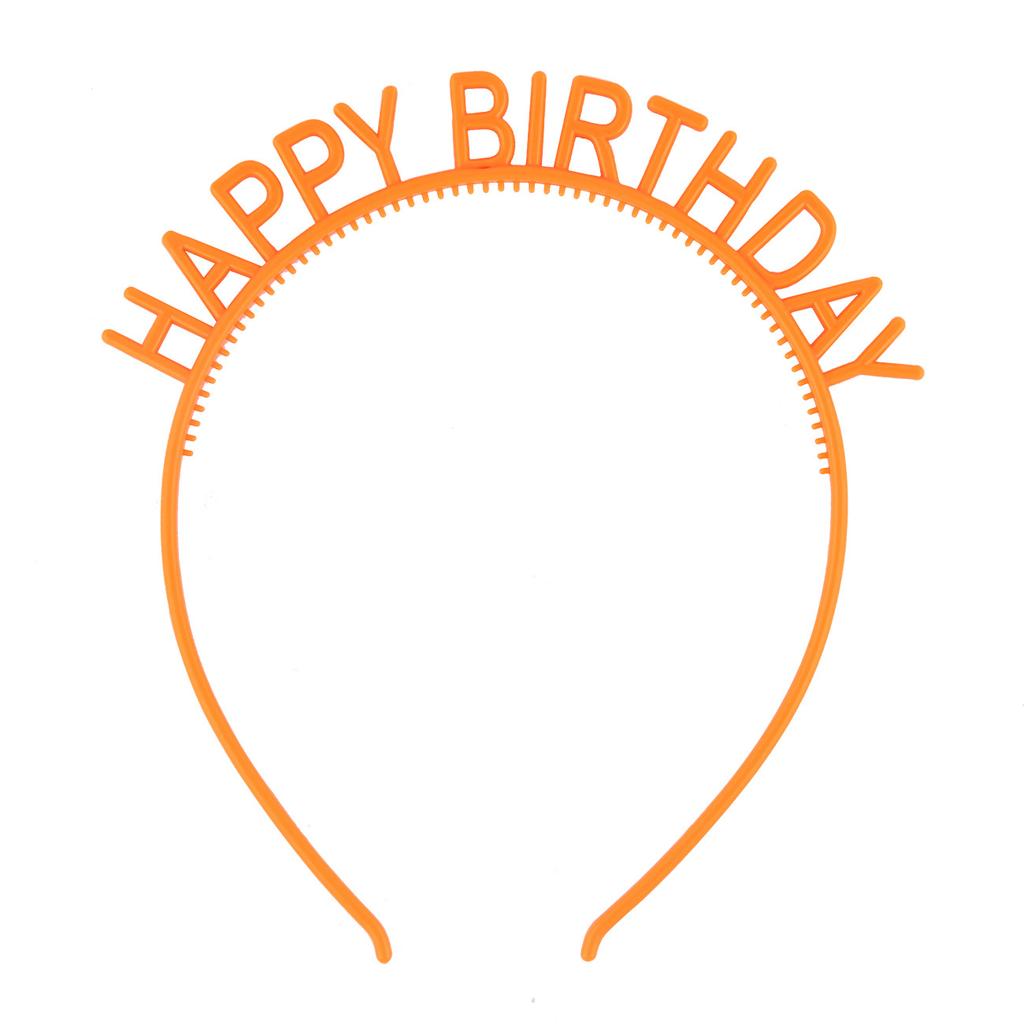 Candy Color Happy Birthday Headbands with Teeth Plastic Hair Hoops Bands Clasps Party Decoration Tiara Crowns Accessories