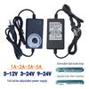 Fonte de Alimentação e Adaptador Ajustáveis: 3-12V 2A/3A, 9-24V 1A para Bomba de Água/Ventoinha/Soprador, 3-24V 2A