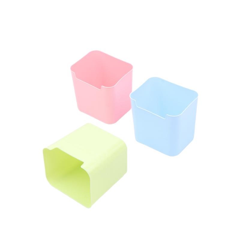 Large Capacity Pen Holder Solid Color Desktop Storage Box Creative Pencil Organizer Simple Stationery Box Office Supplies