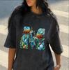 Letter Beach Graphic T Shirt Initial Monogram Tee Ocean Shell Print Summer Vacation Top Women Personalized Gift Shirt Y2k Tshirt